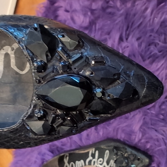 Sam Edelman Black Icelyn Jewelled Pointed Toe Flats Women’s Size 6 - Picture 4 of 5
